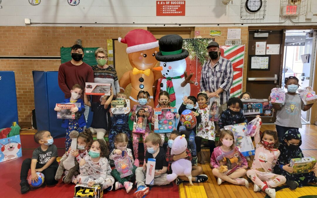 Santa Arrived Early at Sam Houston Elementary School